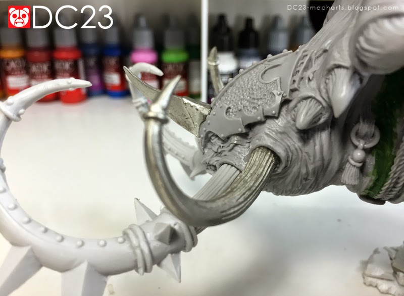Hordes Skorne Mammoth Green Stuff Modificationsphoto