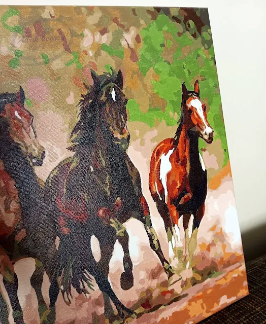Jak malować po numerach - obraz Galopujące konie - Blog DIY Adzik-tworzy.pl