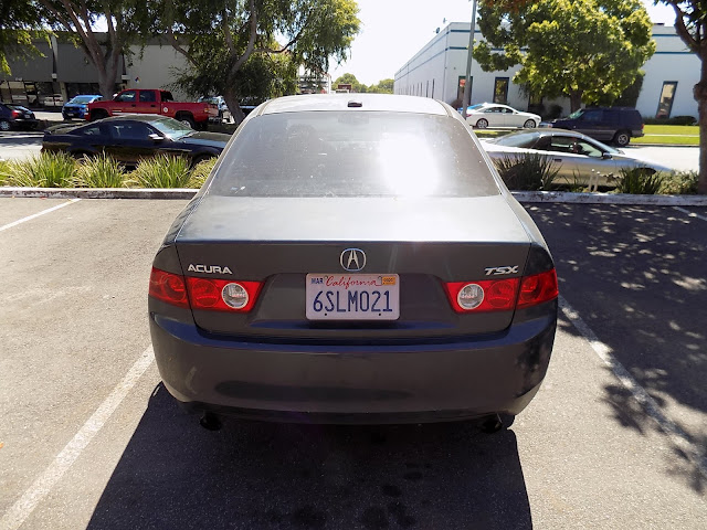 Dull, faded paint on Acura TSX before overall paint job at Almost Everything Auto Body.