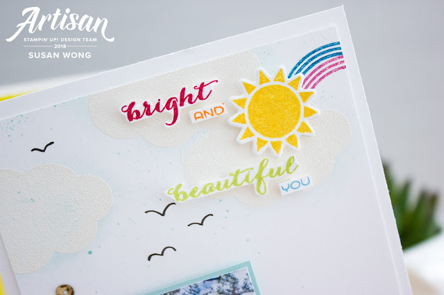 Sunshine and Rainbows by Stampin' Up! Beach theme decor - Stamping Susan Wong