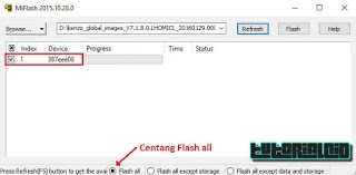 Pilih saja menu centang Flash all