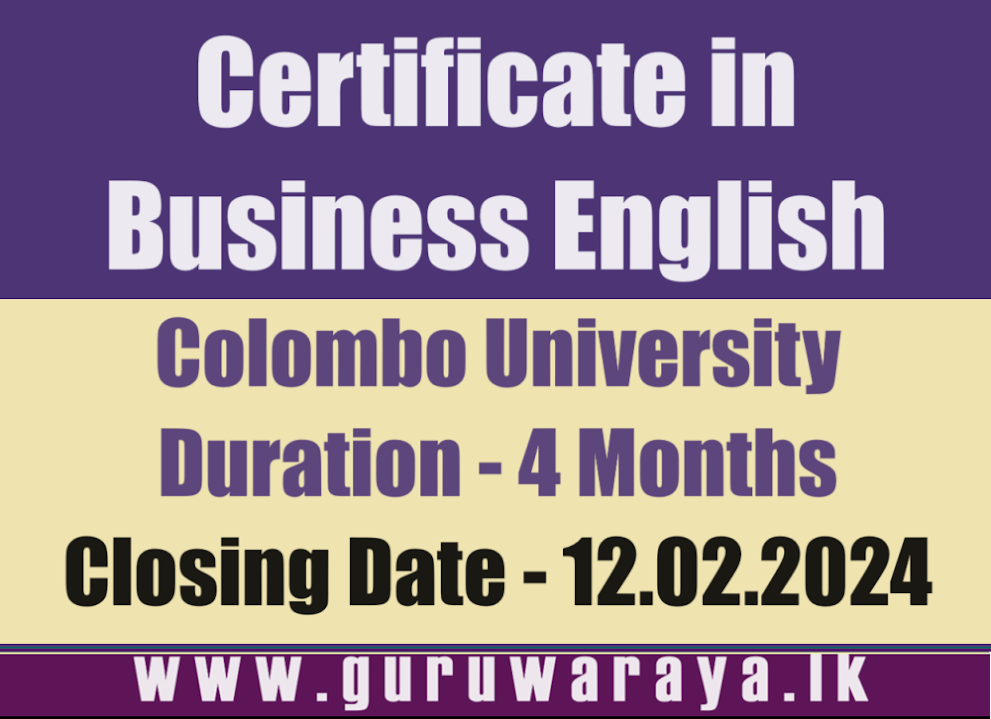 Certificate in Business English - Colombo University