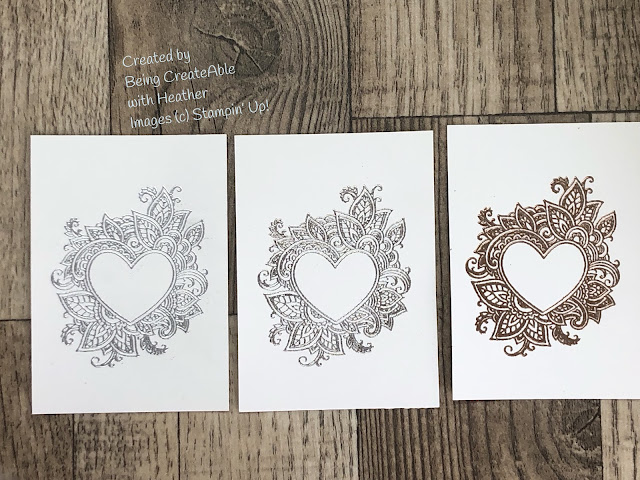 Henna Hearts, Heat Embossing, Stampin' Up!