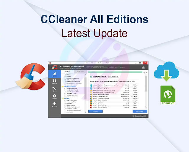 CCleaner (All Editions) 6.23.11010 + Activator Latest Update