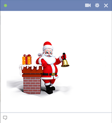 Santa on roof - Facebook icon