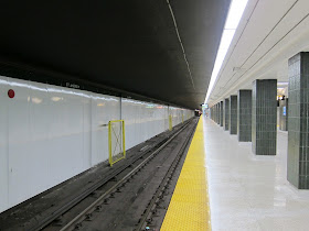 Clean lines at St. Andrew station's platform level