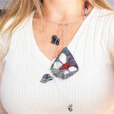 Butterfly wing necklace, wings