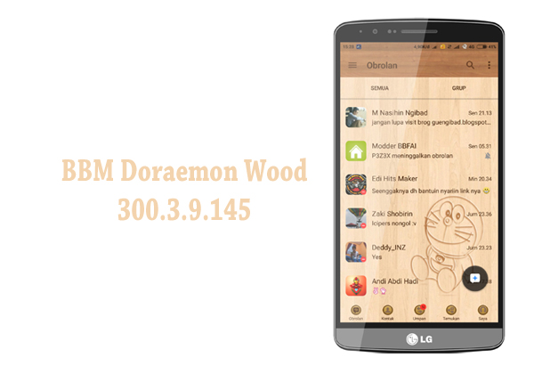 BBM Mod Doraemon Wood