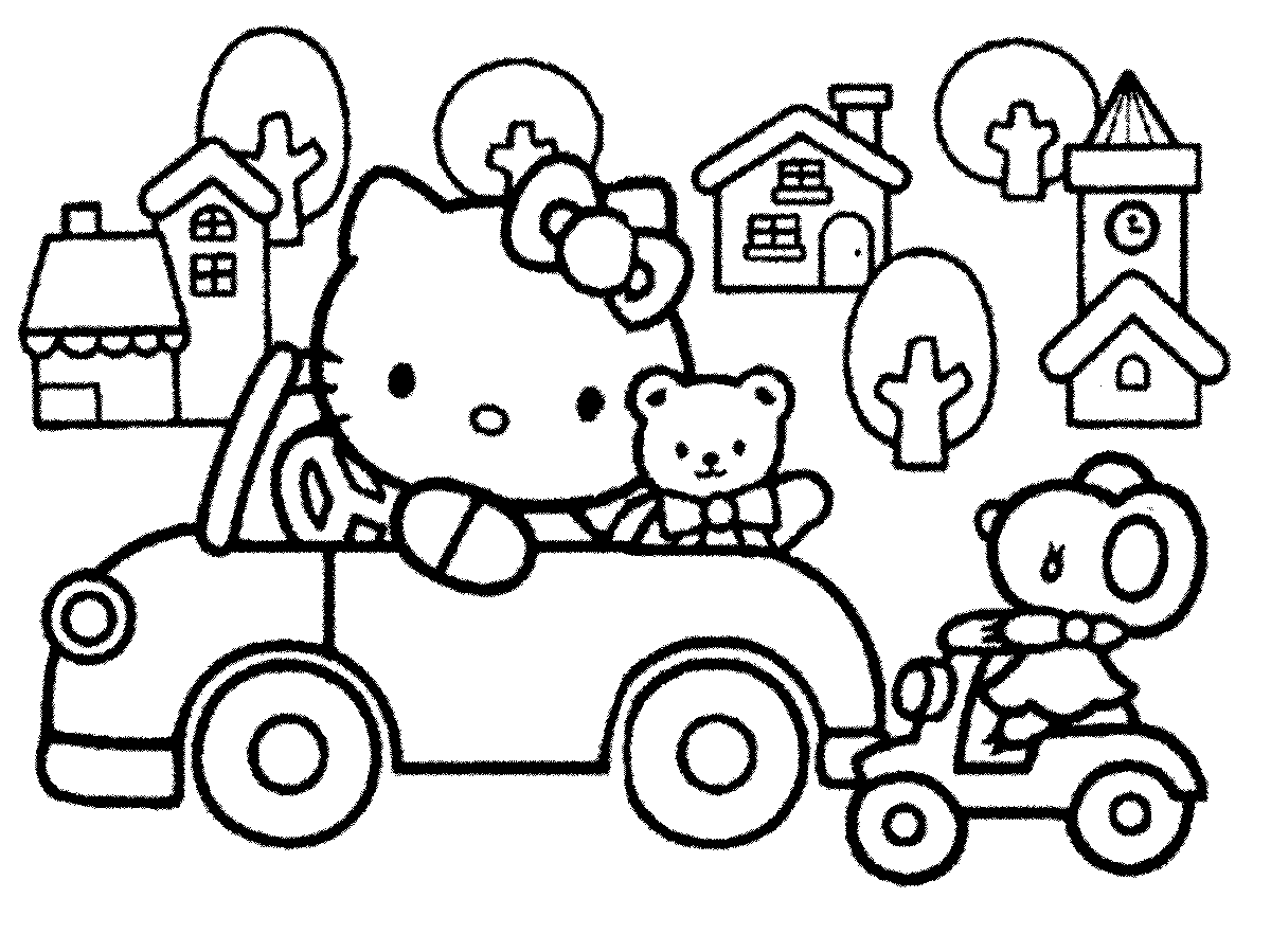  Gambar Kartun Hello Kitty Hitam Putih 
