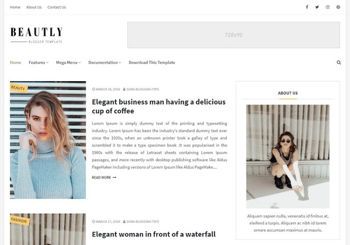Beautly Blogger Template 2021