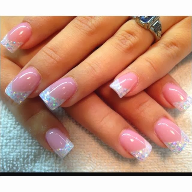 Pink and White Gel Nails French Manicure