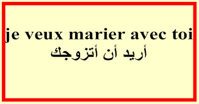 je veux marier avec toi أريد أن أتزوجك