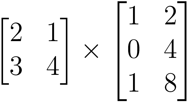 Multiplicação de matrizes inválida