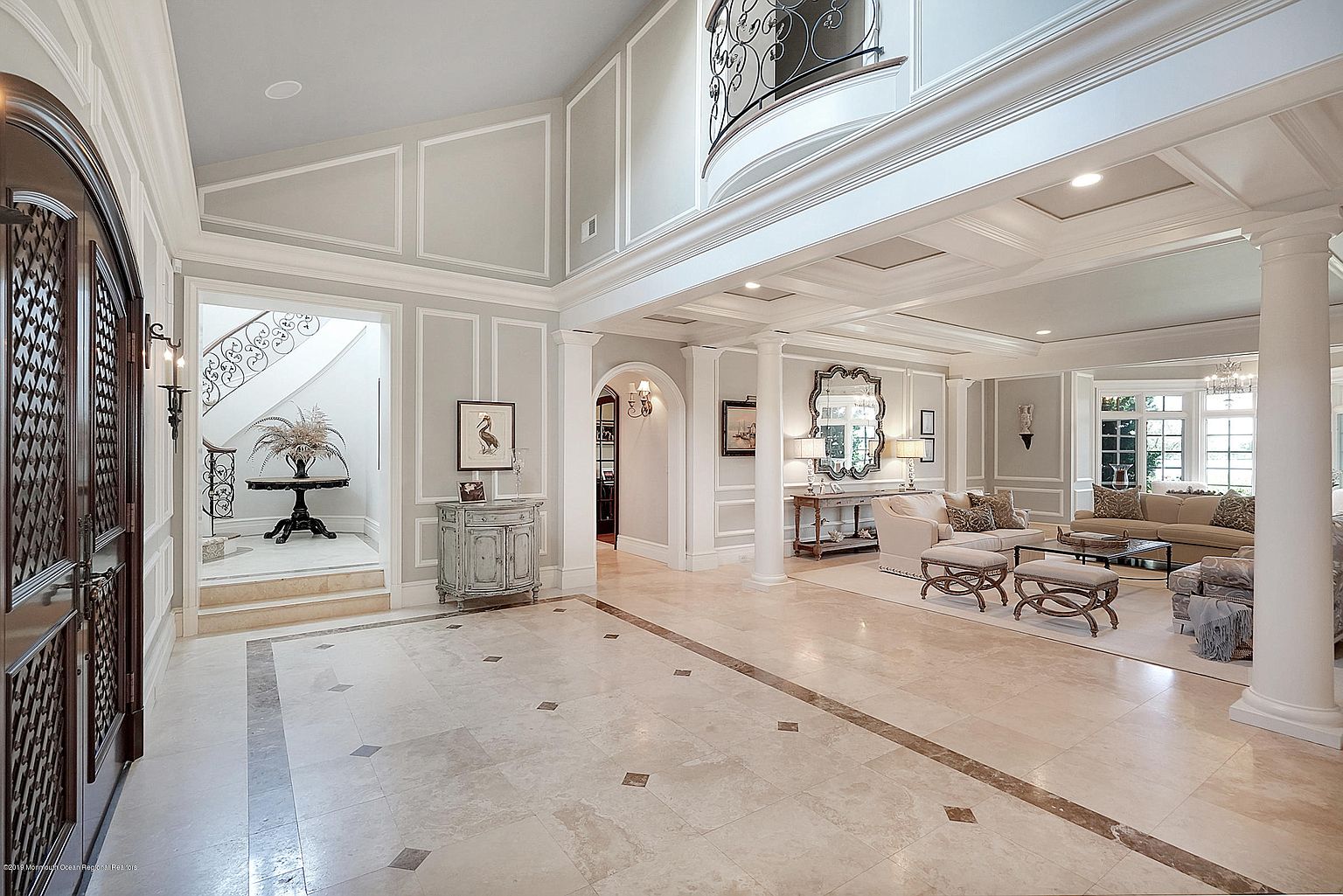 11,000 square foot european-inspired stone mansion in