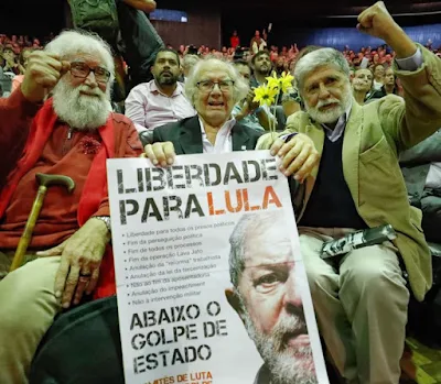 Boff, Esquivel e Amorim, liberdade para Lula, abaixo o golpe