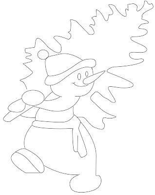 coloring pages christmas snowman