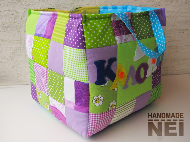 Handmade Nel: Кош за играчки от плат "Калоян и Самуил" 