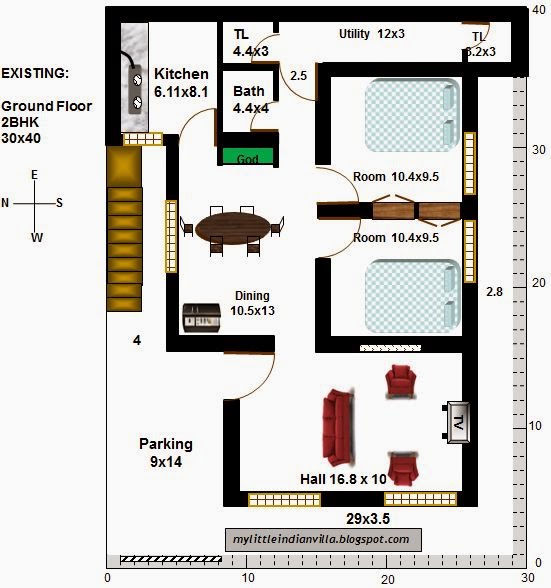 My Little Indian Villa 16 R9 2BHK in 30x40  West  facing  