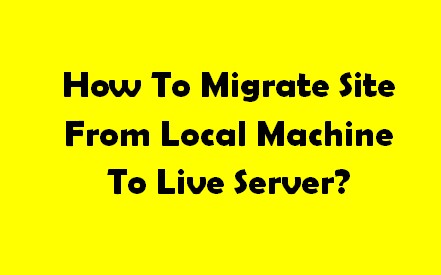 How to migrate site from local development machine to live site?