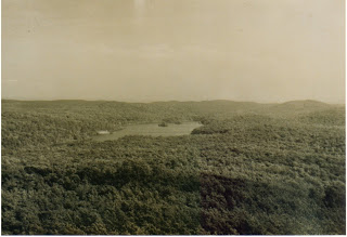View of Lake Kinnelon from the Smoke Rise Tower before Smoke Rise was developed