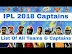 IPL All Team Wise Player List IPL 2018