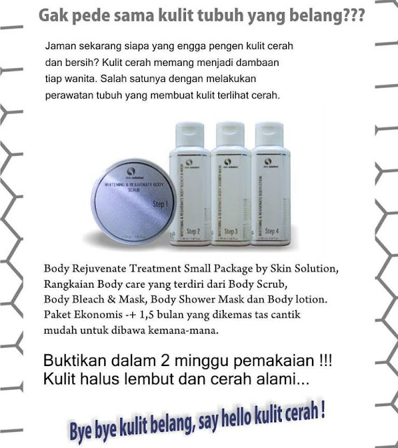 skin solution, pemutih badan, body treatment, perawatan badan, rejuvenate, BPOM