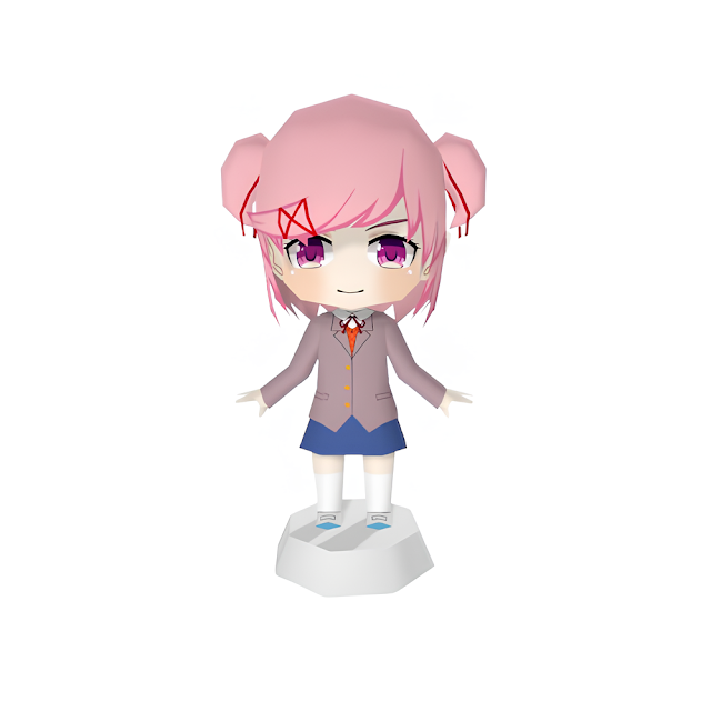 Natsuki papercraft Chibi