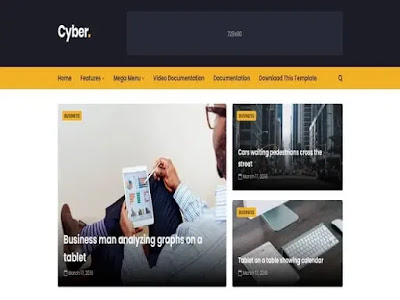 Cyber - Responsive Blogger Template Free Download