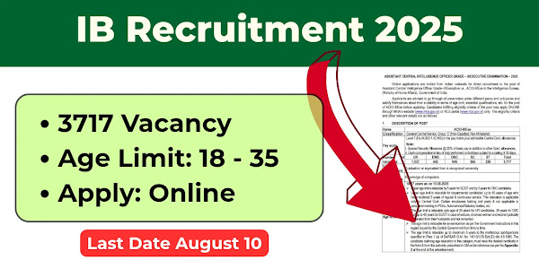 IB ACIO Exam 2025: Detailed Notification and Application Procedure