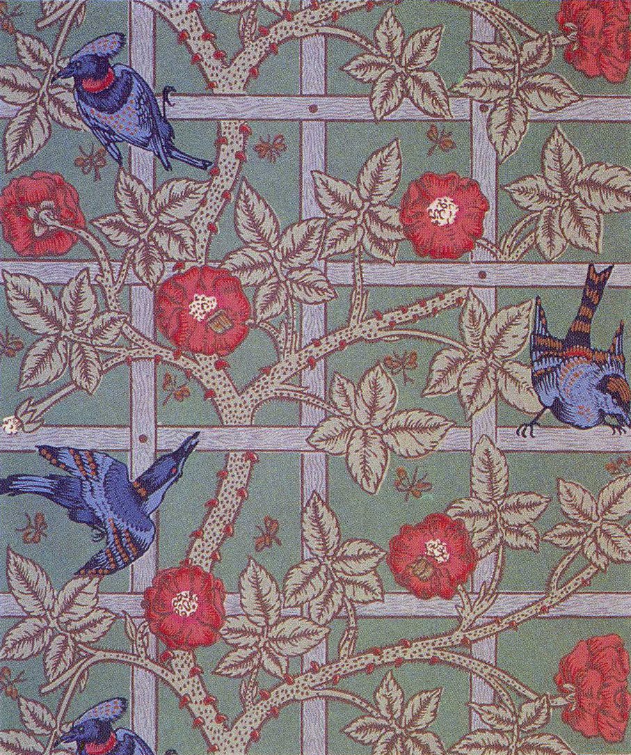 Illustration: William Morris Trellis wallpaper design 1864