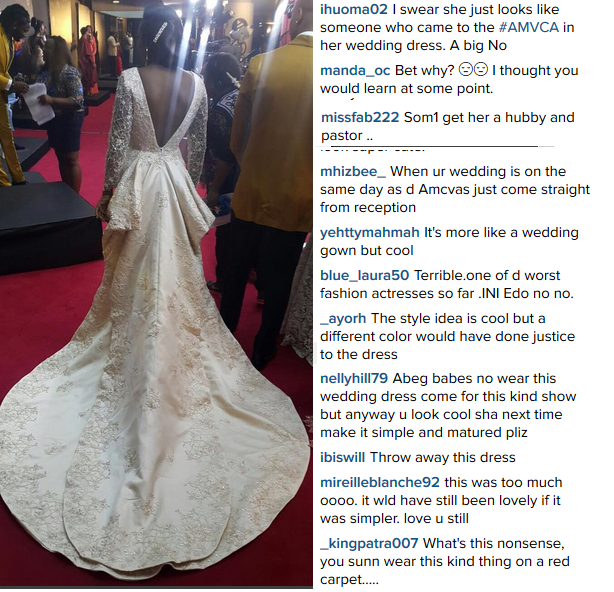 Ini edo dress to amvca slammed by fans and crtitics