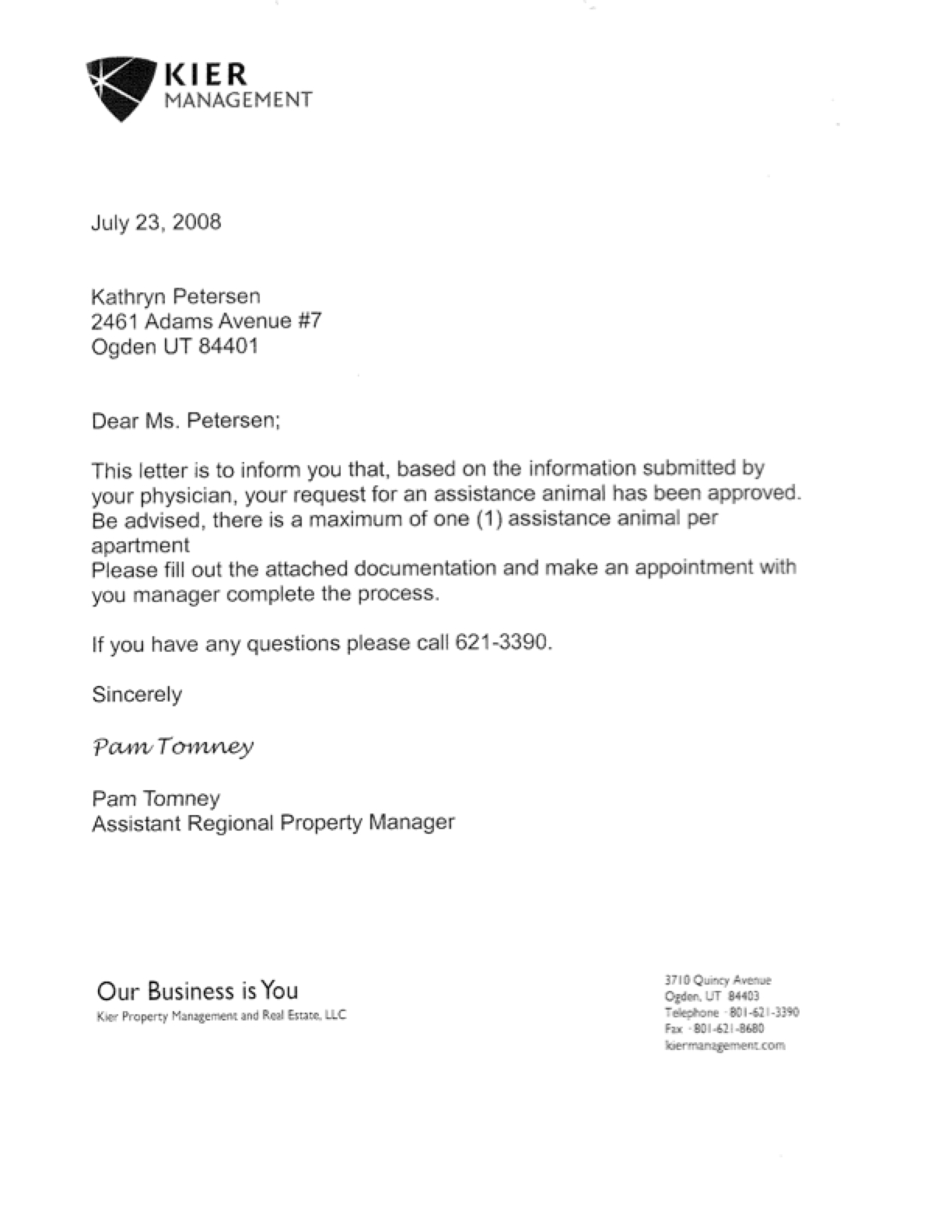 Letter Of Employment For Landlord