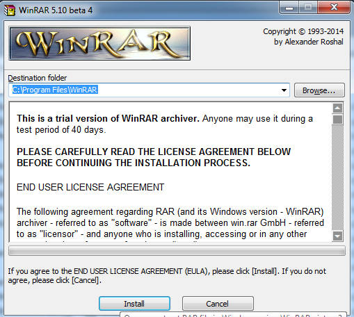Extract WinRaR file in windows 8 and windows 8.1