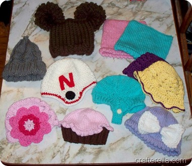 lots of baby hats