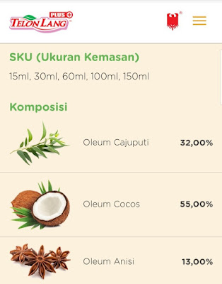 kandungan minyak telon lang minyak kayu putih minyak kelapa minyak adas manis