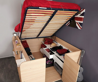 Parisot Space Up Bed and Storage, the Hidden Storage Bed