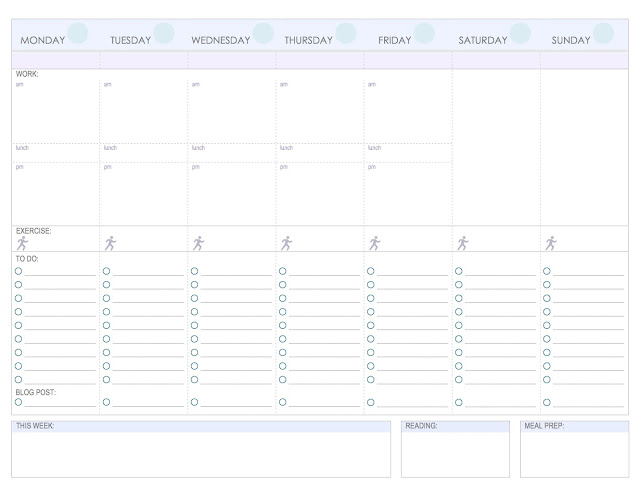 printable planner template