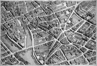 An aerial illustration of Paris.