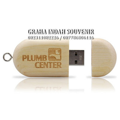 usb wood flashdisk kayu oval promosi murah