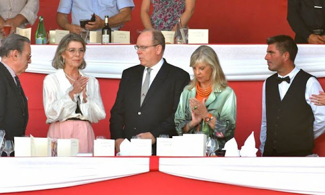 Prince Albert, Princess Caroline and Charlotte Casiraghi attended the Monte-Carlo international show jumping competition