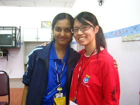 Revati and I. We knew each other since standard 1 and we were schoolmates and classmates from 1997-2007. And now, we are in the same university! =D