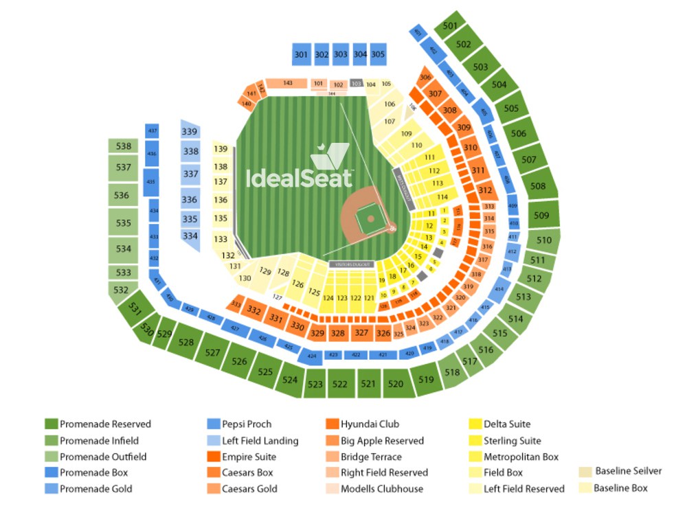 citi field seating chart - Seating Chart and Guide for Citi Field Concerts Vivid Seats