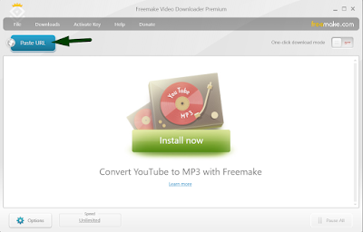 Paste the URL in Freemake video downloader