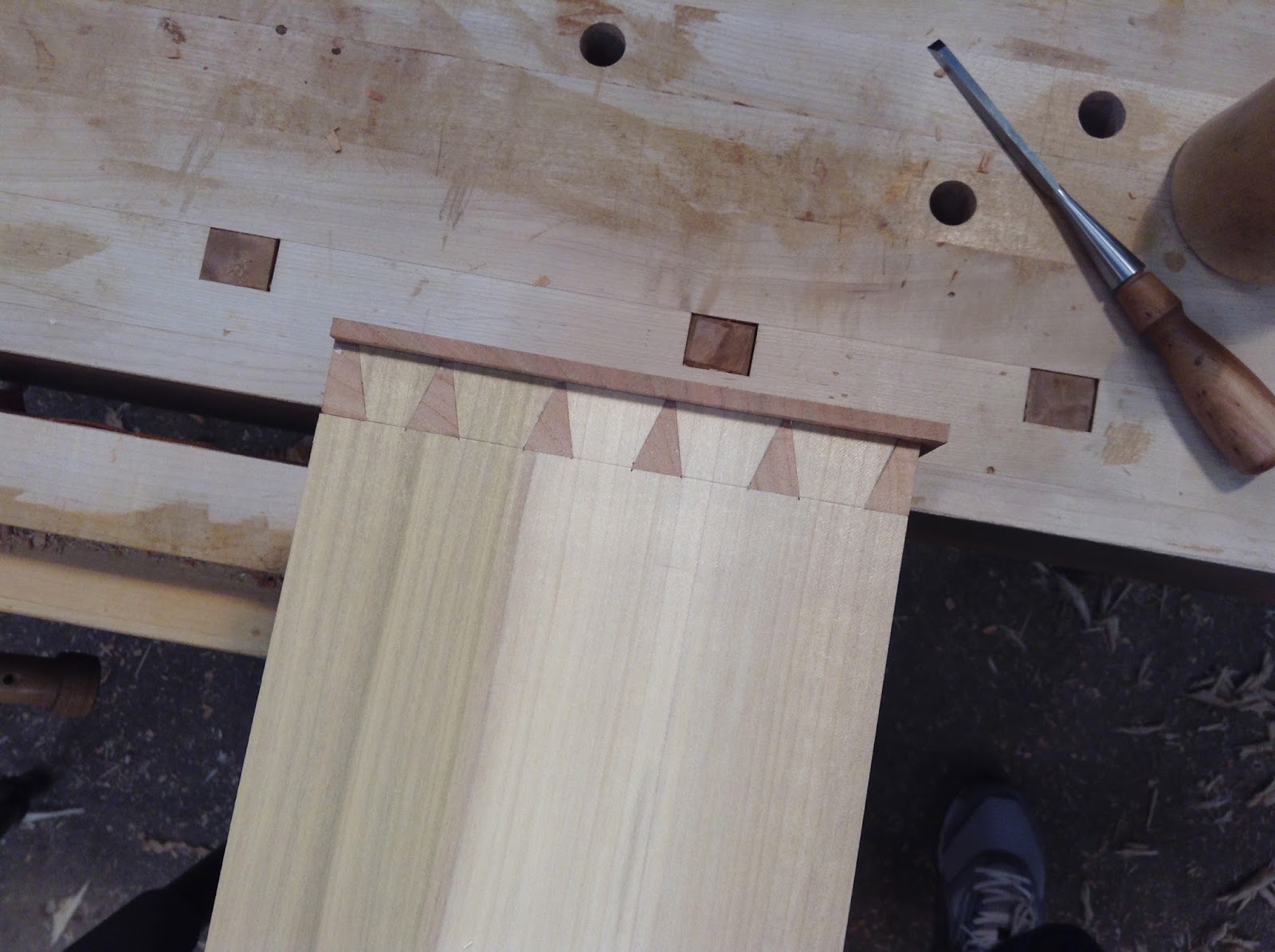 dovetailed desk drawers