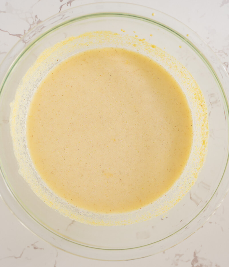 The cornmeal mixture used to combine with the meat mixture to create baked pastelle pie.