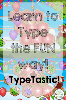 Learn to type the fun way with TypeTastic! for grades K-5! A blog post from #HelloMrsSykes and #TypeTastic