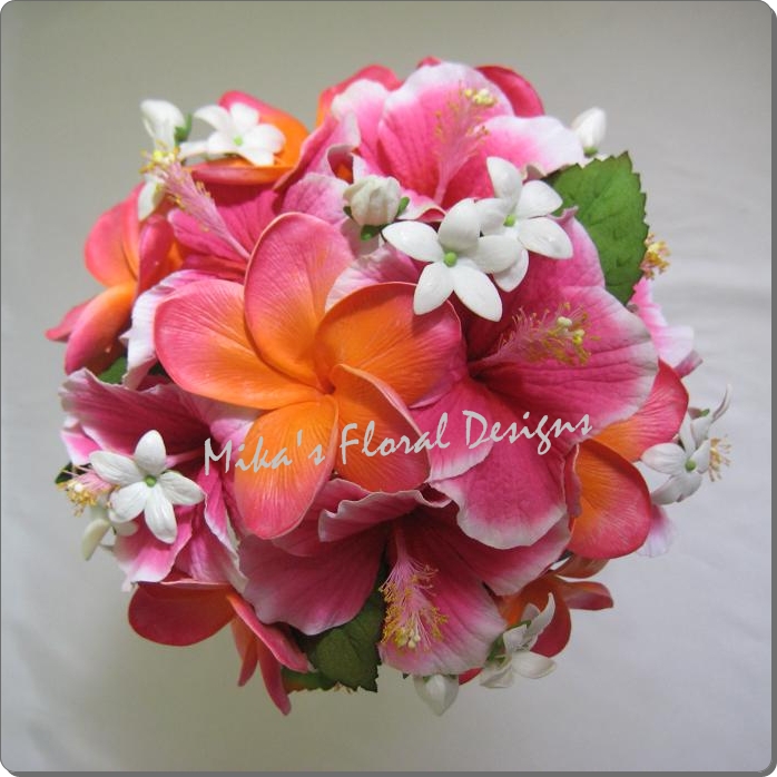 hibiscus wedding arrangement