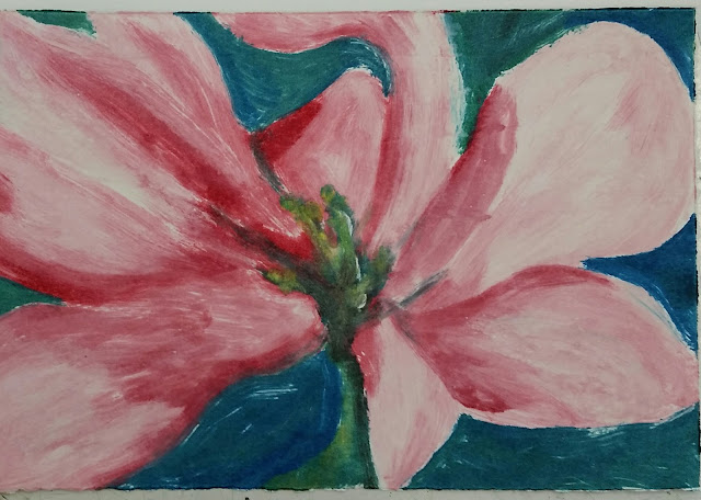 full colour monoprint of flower