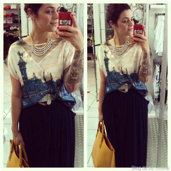 look detalhes maxi bolsa amarela e camiseta de cetim look detalhes maxi bolsa amarela e camiseta de cetim