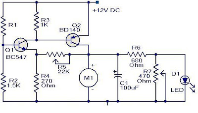 Simple Circuit Temperature Controlled DC Fan